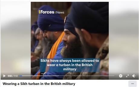 People wearing Sikh turbans in the military
