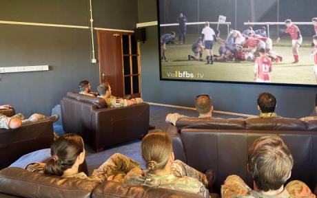 British Armed Forces personnel watching BFBS TV