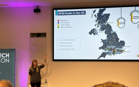 Vanessa Tarrier presenting at Radio TechCon