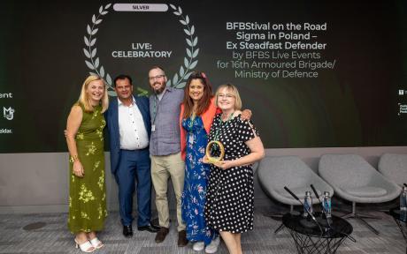 BFBS Live Events team holding their award