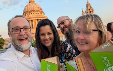 BFBS team celebrate Clarion awards